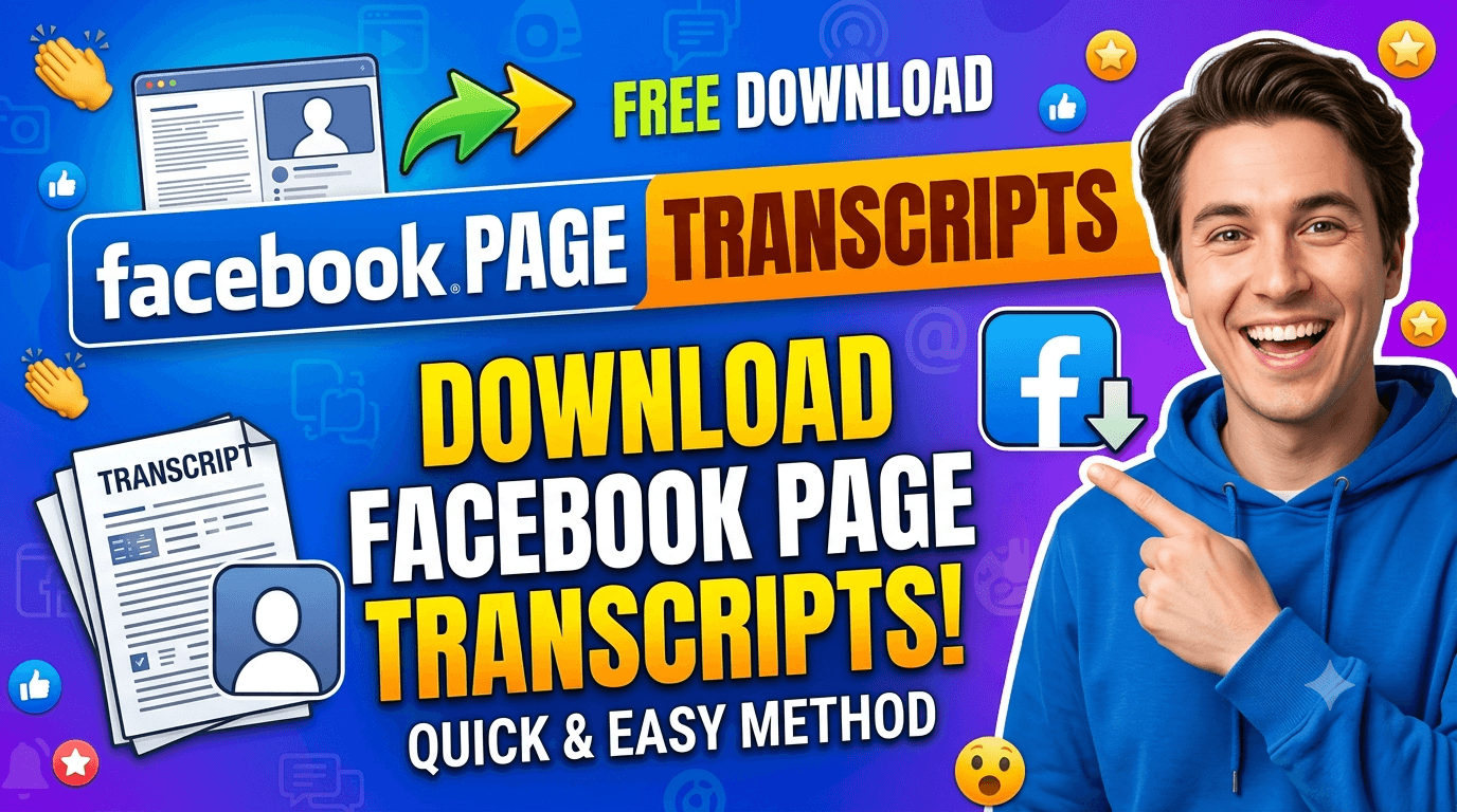 How to Download Text Transcripts from Facebook Pages