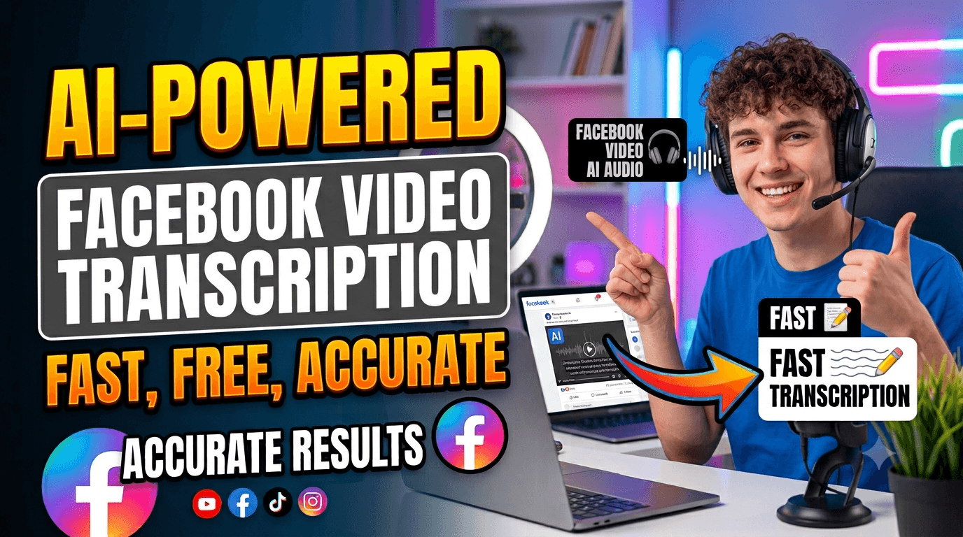 AI-Powered Facebook Video Transcription: Fast, Free and Accurate
