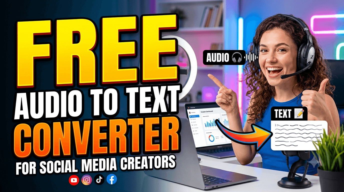 Free Audio to Text Converter for Social Media Creators
