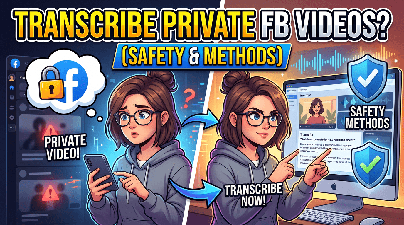 Can You Transcribe Private Facebook Videos? (Safety and Methods)